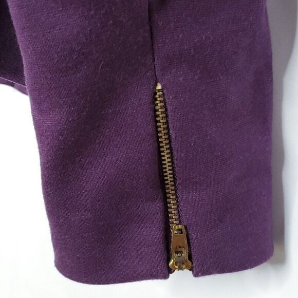 Fenn Wright Manson Woman’s Knit Blazer Jacket L Notched Lapel Collar Purple - Picture 5 of 8